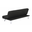 Joel Upholstered Tufted Convertible Sofa Bed Black