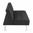 Joel Upholstered Tufted Convertible Sofa Bed Black