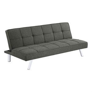 Coaster Joel Modern Fabric Upholstered Tufted Sofa Bed in Gray
