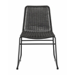 Coaster Dacy Handwoven Faux Rattan and Metal Dining Side Chair in Brown