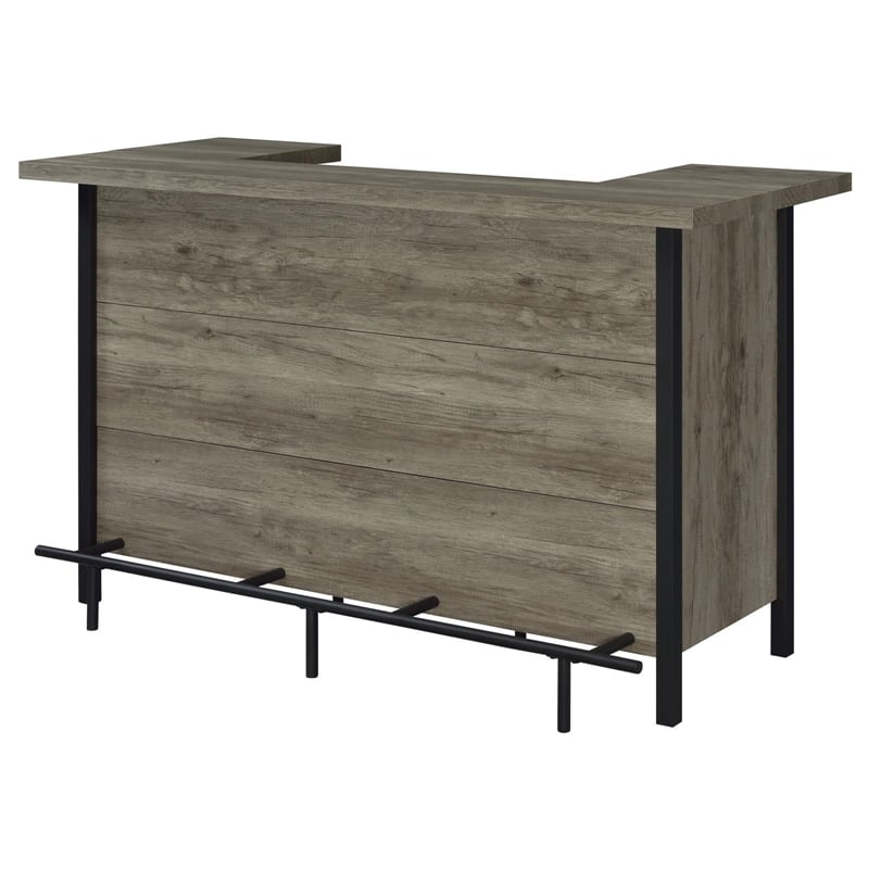 Bellemore Freestanding Home Bar Wine Cabinet Grey Driftwood