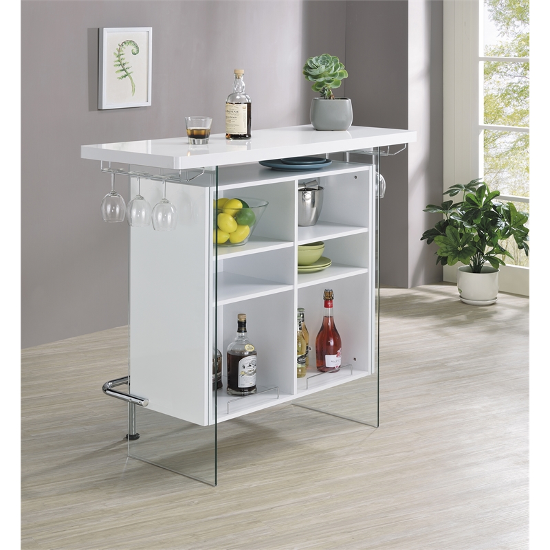 Coaster Bar Unit - White