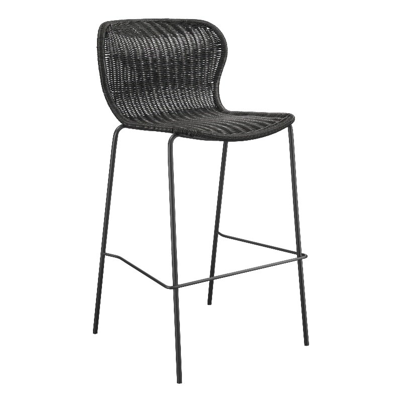 Mckinley Faux Rattan Metal Bar Chair Brown