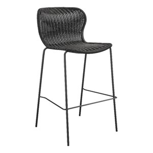 Mckinley Faux Rattan Metal Bar Chair Brown