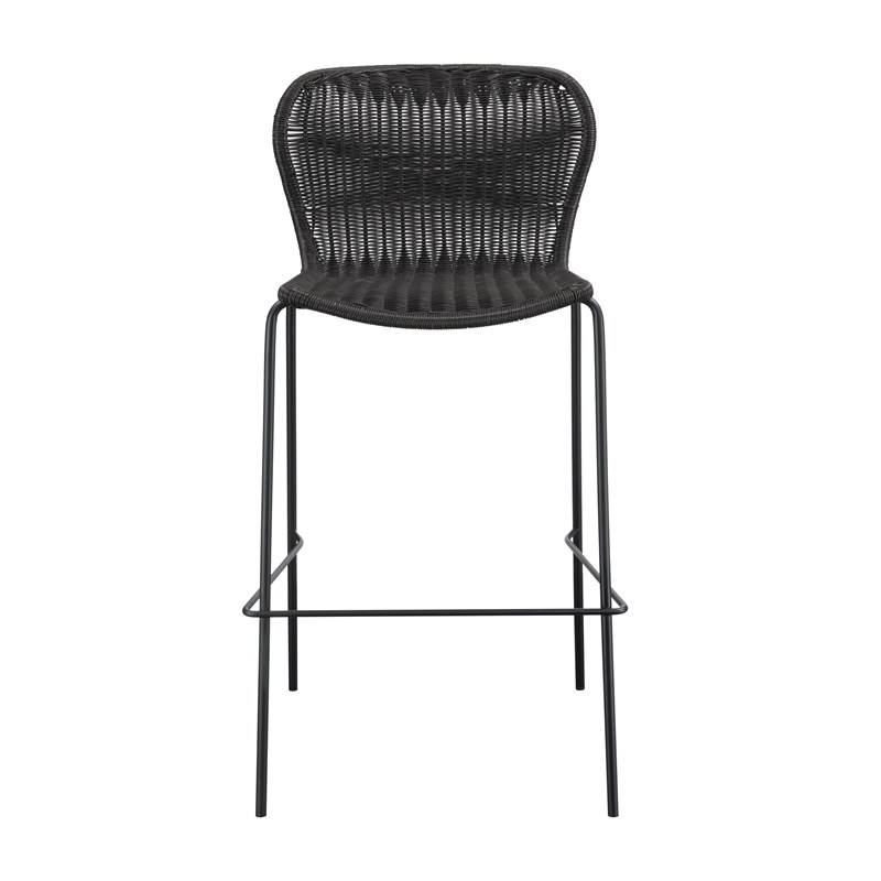 Mckinley Faux Rattan Metal Bar Chair Brown