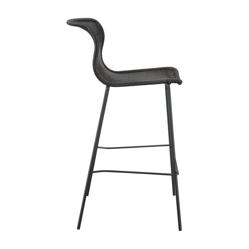 Mckinley Faux Rattan Metal Bar Chair Brown