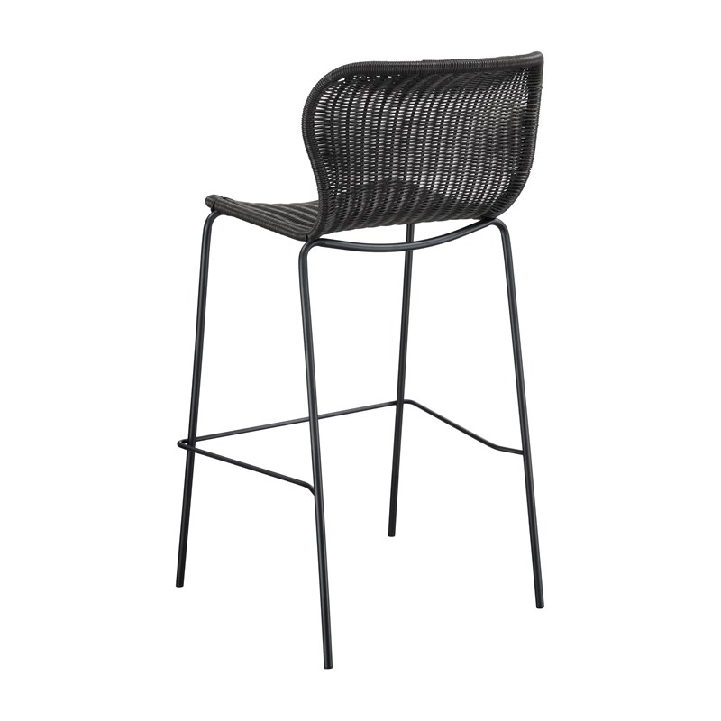 Mckinley Faux Rattan Metal Bar Chair Brown