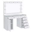 Acena 7-drawer Vanity Set with Lighting White High Gloss