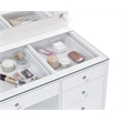 Acena 7-drawer Vanity Set with Lighting White High Gloss