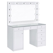 Acena 7-drawer Vanity Set with Lighting White High Gloss