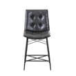 Aiken Upholstered Tufted Counter Chair Charcoal