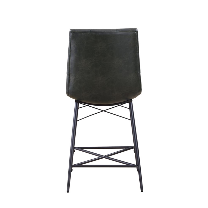 Aiken Upholstered Tufted Counter Chair Charcoal