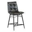 Aiken Upholstered Tufted Counter Chair Charcoal