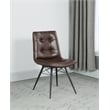 Aiken Upholstered Dining Side Chair Brown (Set of 4)