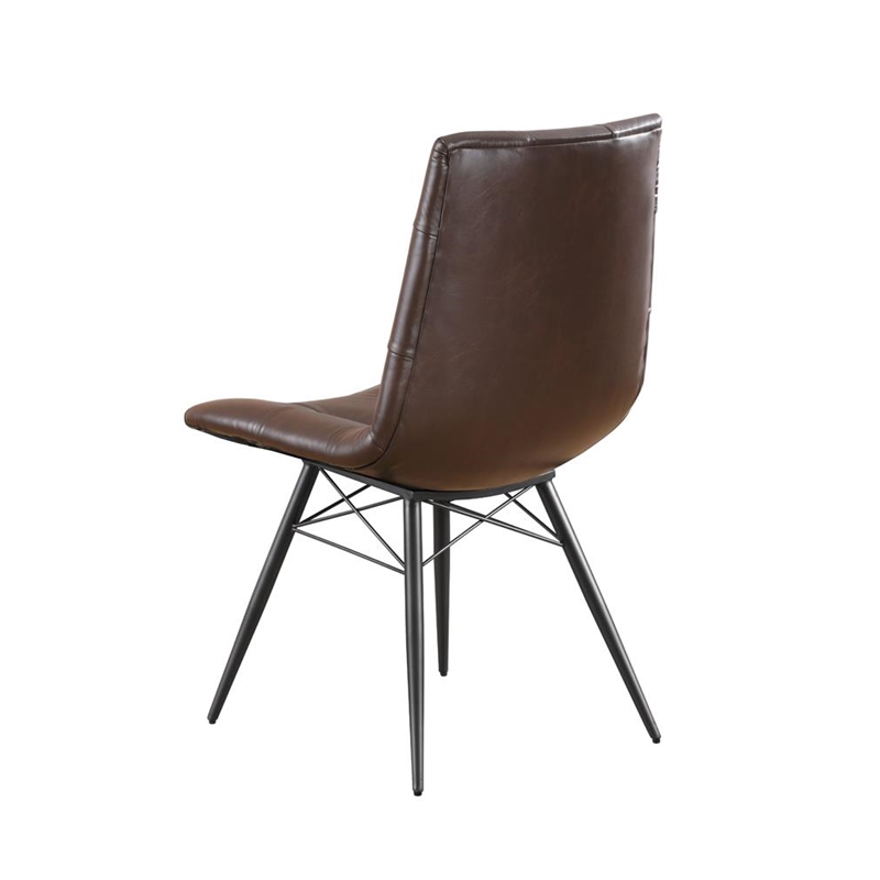 Aiken Upholstered Dining Side Chair Brown (Set of 4)