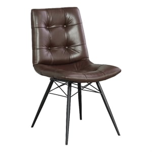 Aiken Upholstered Dining Side Chair Brown (Set of 4)