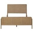 Arini Rattan Queen Panel Bed Sand Wash and Natural Cane