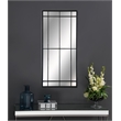 Annetta 24 x 52 Inch Window Pane Wall Mirror Black