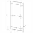 Annetta 24 x 52 Inch Window Pane Wall Mirror Black