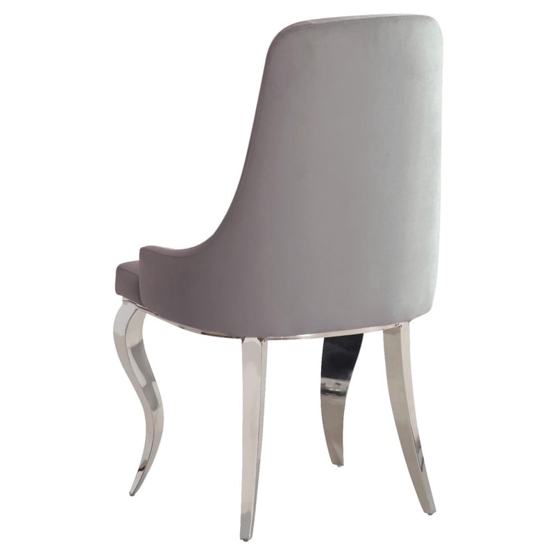 Antoine Velvet Upholstered Dining Side Chair Grey