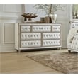 Antonella 7-drawer Upholstered Dresser Ivory and Camel