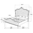 Antonella Upholstered Eastern King Panel Bed Ivory and Camel