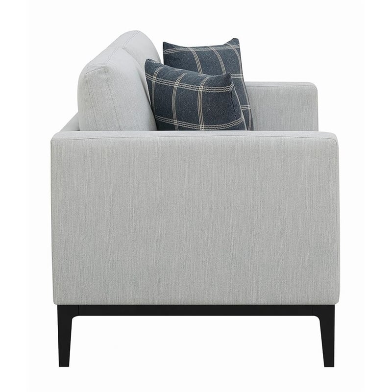 Apperson Upholstered Track Arm Loveseat Light Grey