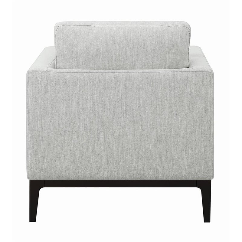 Apperson Upholstered Track Arm Accent Chair Light Grey