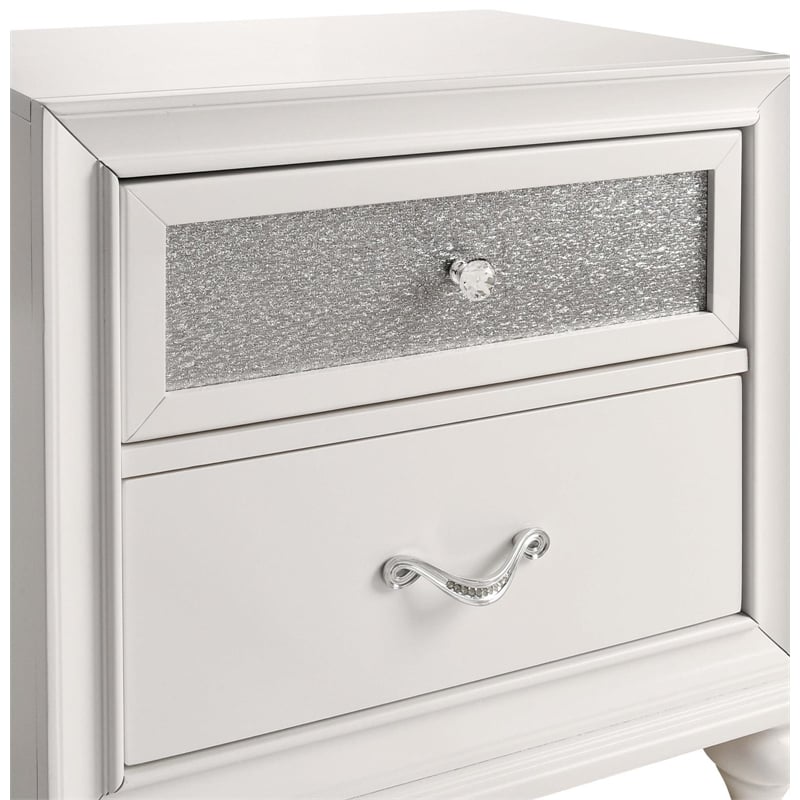 Barzini 2-drawer Nightstand White