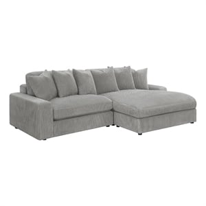 Blaine Upholstered Reversible Chaise Sectional Sofa Fog
