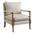 Dempsy Upholstered Accent Chair with Casters Beige