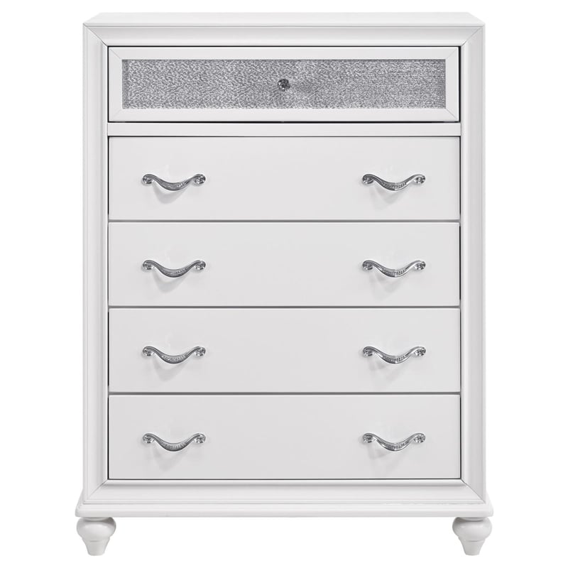 Barzini 5-drawer Bedroom Chest White