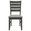 Dalila Wood Dining Side Chair Dark Grey