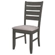 Dalila Wood Dining Side Chair Dark Grey
