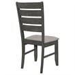 Dalila Wood Dining Side Chair Dark Grey