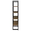 Danbrook 71-inch 4-shelf Bookshelf Black and Aged Walnut
