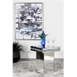 Elora Square Mirrored Accent Side Table Silver