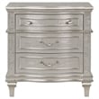 Evangeline 3-drawer Nightstand Silver Oak