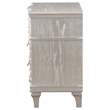 Evangeline 3-drawer Nightstand Silver Oak