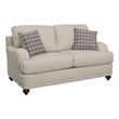 Glenn Upholstered English Arm Loveseat Light Grey and Grey
