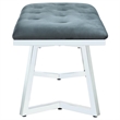 Coaster Beaufort Velvet Upholstered Dining Bench in Steel Gray