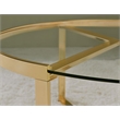 Delia 2-Piece Round Glass Top Nesting Coffee Table Gold