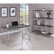Grimma 63-inch 4-shelf Bookshelf Rustic Grey and Chrome