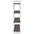 Grimma 63-inch 4-shelf Bookshelf Rustic Grey and Chrome