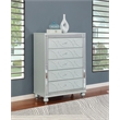 Gunnison 5-drawer Bedroom Chest Silver Metallic