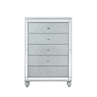 Gunnison 5-drawer Bedroom Chest Silver Metallic