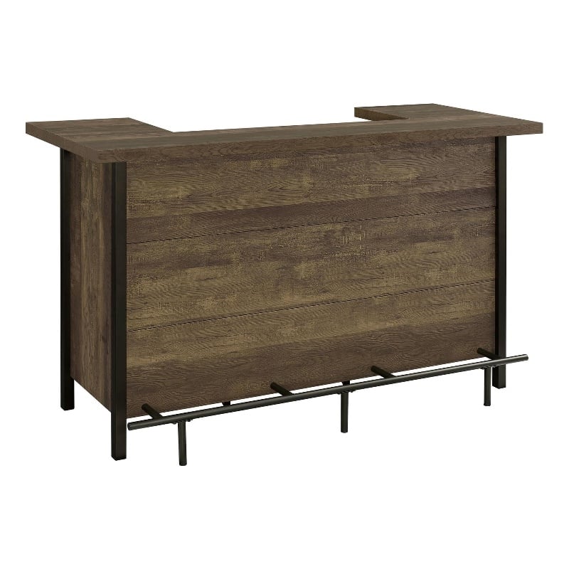 Coaster Bellemore Wood Rectangular Storage Bar Unit Rustic Oak