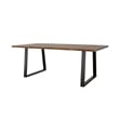 Ditman 80-inch Live Edge Dining Table Grey Sheesham