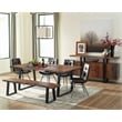 Ditman Live Edge Wood Dining Bench Grey Sheesham