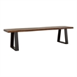 Ditman Live Edge Wood Dining Bench Grey Sheesham
